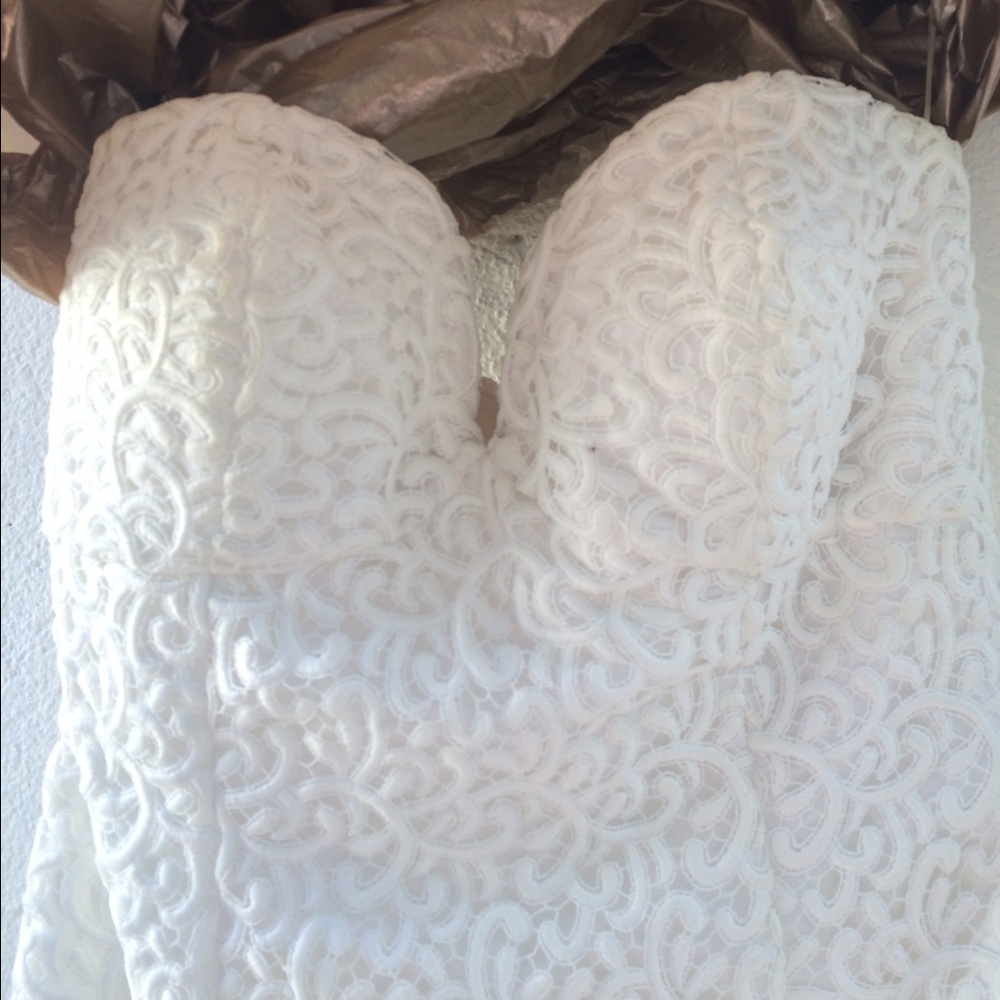 Cache White Lace Dress - Gem